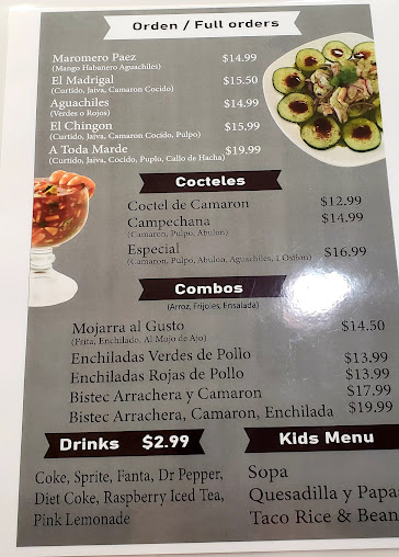 Menu Libra Por Libra Mariscos - 5