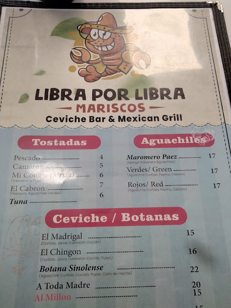 Menu Libra Por Libra Mariscos - 7