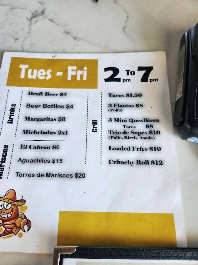 Menu Libra Por Libra Mariscos - 8