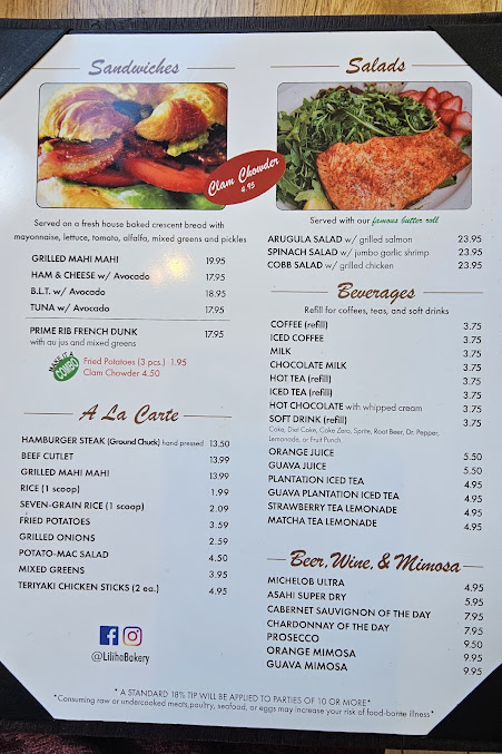 Menu Liliha Bakery - 1
