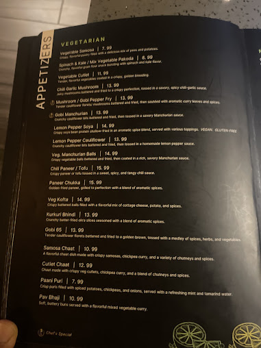 Menu Lime & Lemon Indian Grill & Bar - Raleigh - 3