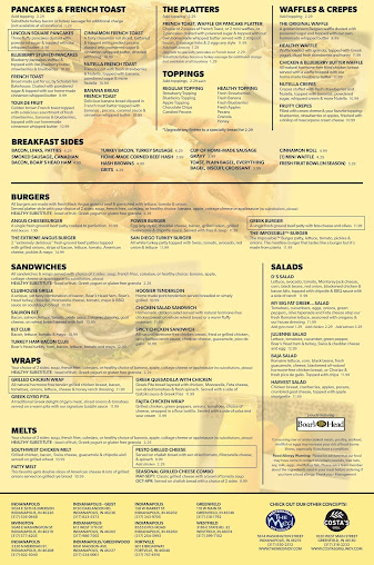 Menu Lincoln Square Pancake House Indianapolis - 2