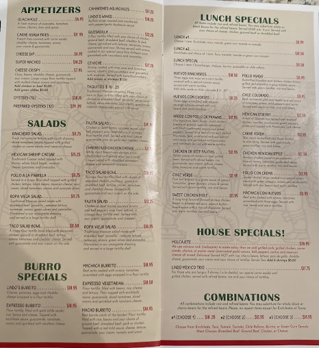 Menu Lindo Mexico Restaurante Mexicano - 3