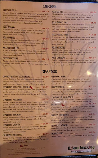 Menu Lindo Mexico Restaurante Mexicano - 9