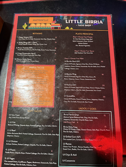 Menu Little Birria Matraville - 0