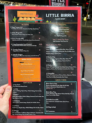 Menu Little Birria Matraville - 2