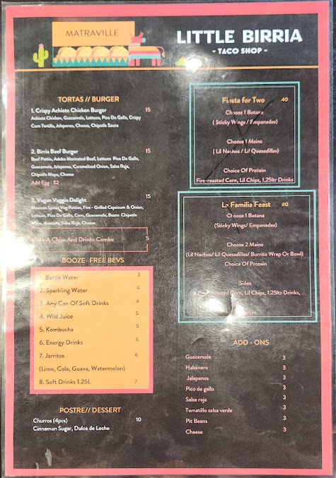Menu Little Birria Matraville - 5