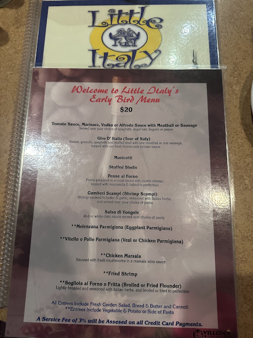 Menu Little Italy Restaurant - 9