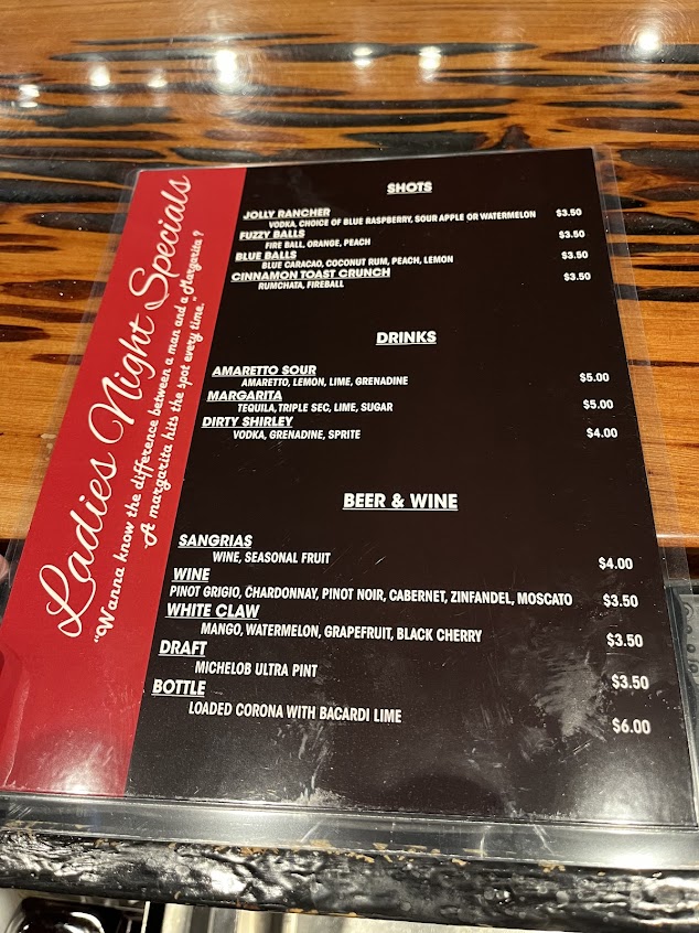 Menu Live Edge Bar Grill - 4