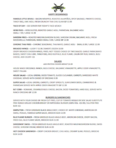 Menu Local Tavern Willoughby Hills - 0