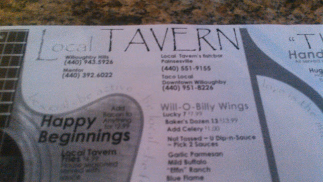 Menu Local Tavern Willoughby Hills - 7
