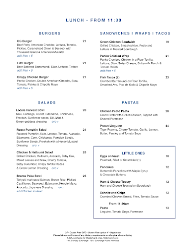 Menu Locale Bronte - 1