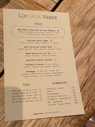 Menu Locanda Verde Tribeca - 2