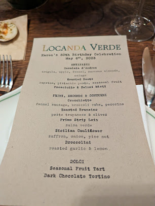 Menu Locanda Verde Tribeca - 7