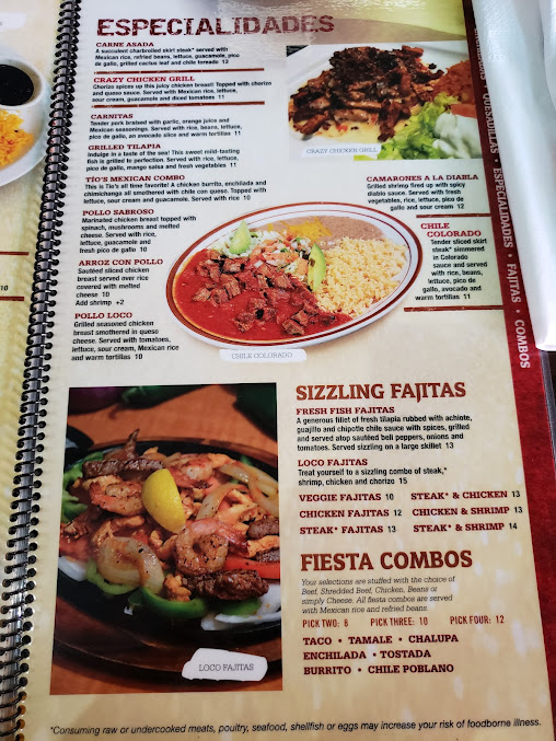 Menu Loco Mexican Restaurant And Cantina Fall Creek Place - 3