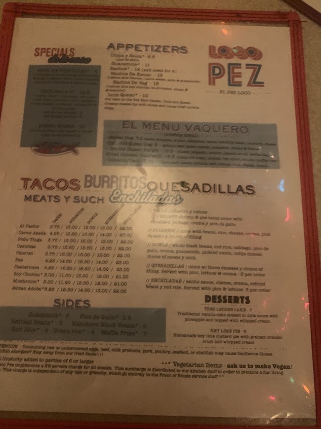 Menu Loco Pez West Philly - 6