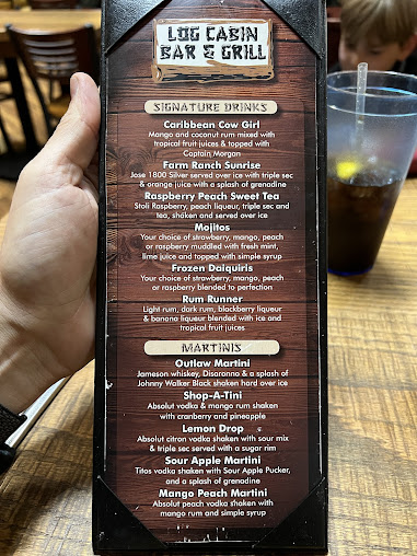 Menu Log Cabin Bar And Grill - 3