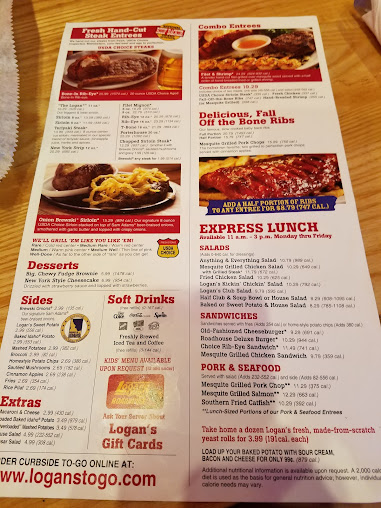 Menu Logan's Roadhouse - 2