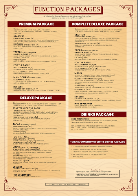 Menu Lola Cocina Spanish - 8