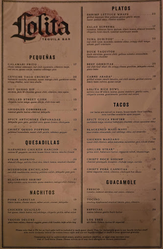 Menu Lolita Back Bay - 5