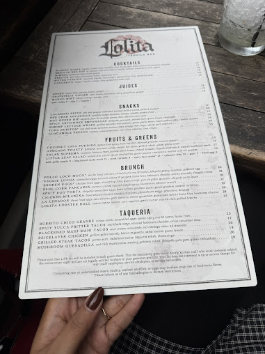 Menu Lolita Back Bay - 7
