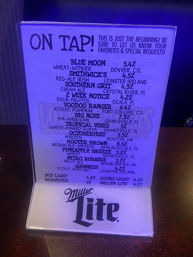 Menu Lollygaggers Sports Pub Grill Wildwood - 2