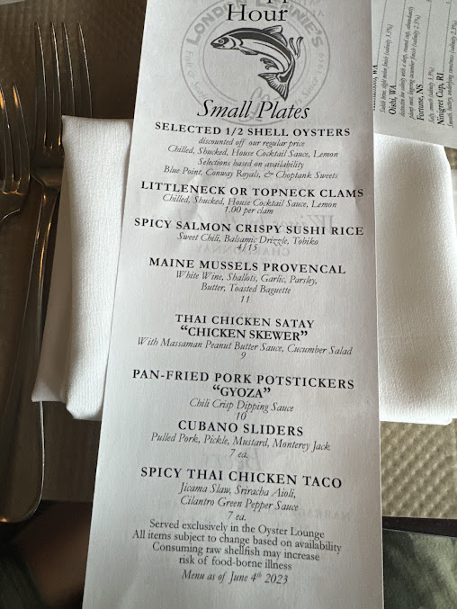Menu London Lennie's - 6