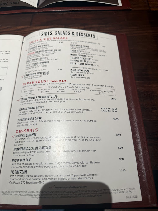 Menu Longhorn Steakhouse - 10