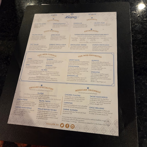 Menu Lopez Mexican Restaurant - Houston - 3