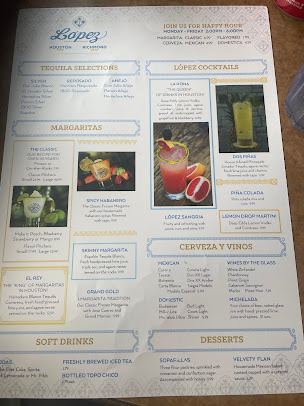 Menu Lopez Mexican Restaurant - Houston - 4