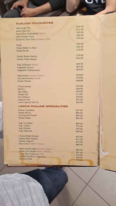 Menu Lords Banquet Restaurant - 2