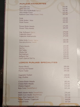 Menu Lords Banquet Restaurant - 3