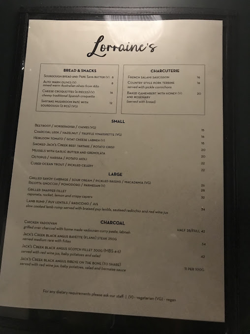 Menu Lorraine's Bistro - 3
