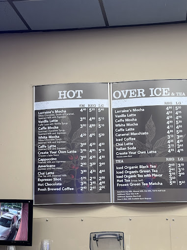 Menu Lorraines Coffee House Music - 0