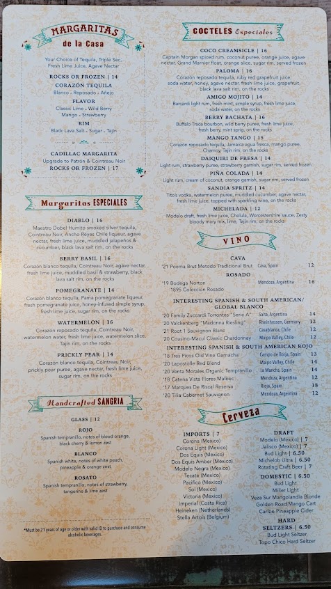 Menu Los Amigos Mexican Grill - 2