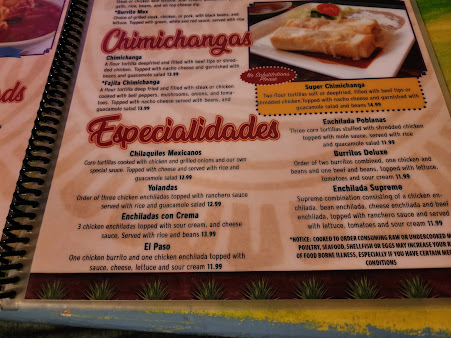 Menu Los Aztecas Mexican Restaurant - 3
