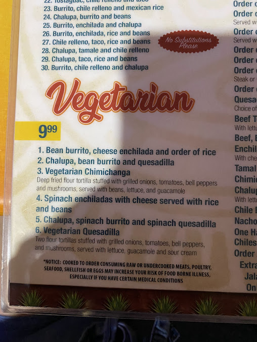 Menu Los Aztecas Mexican Restaurant - 4