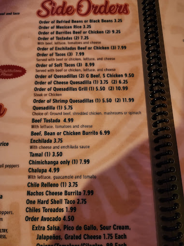 Menu Los Aztecas Mexican Restaurant - 5