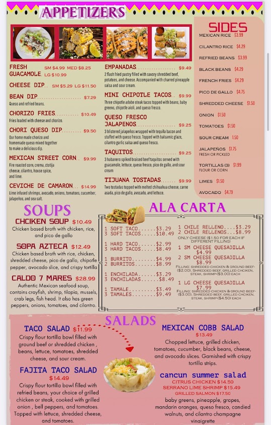 Menu Los Compadres Mexican Grill - 0