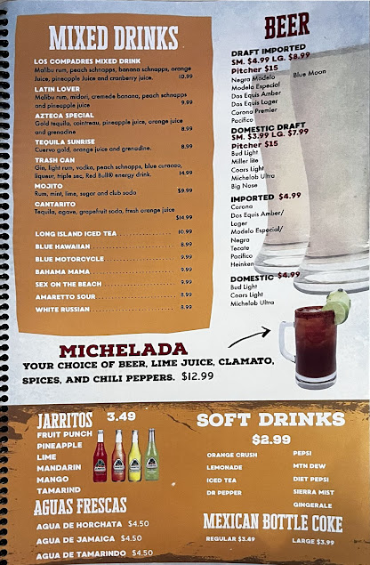 Menu Los Compadres Mexican Grill - 8