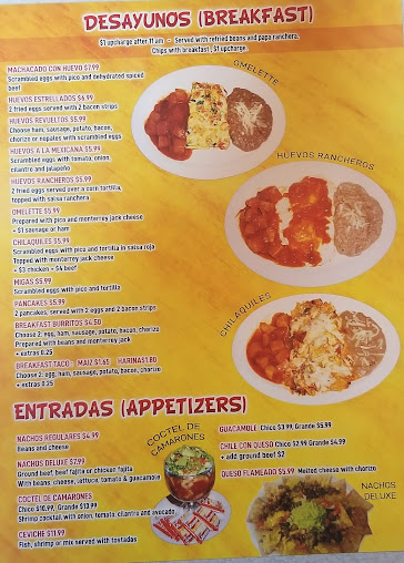 Menu Los Compadres Mexican Restaurant - 1
