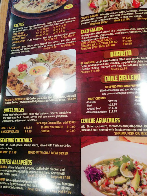 Menu Los Cucos Mexican Cafe - 3