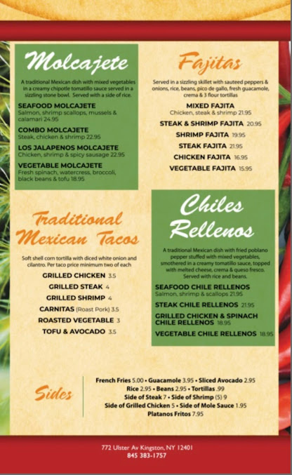 Menu Los Jalapenos Mexican Grill - 2