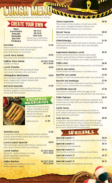 Menu Los Lunas Mexican Restaurant - 4