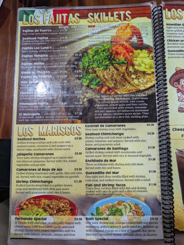 Menu Los Lunas Mexican Restaurant - 9