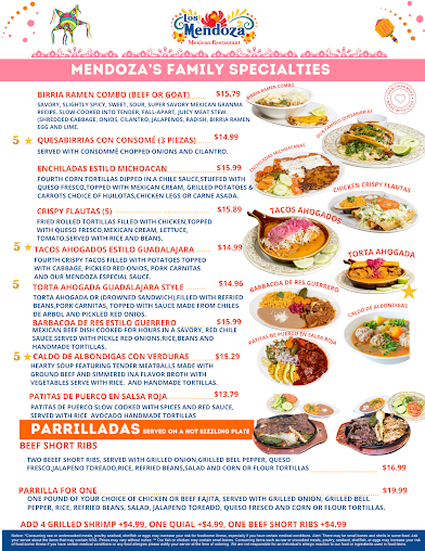 Menu Los Mendoza Mexican Restaurant - 0