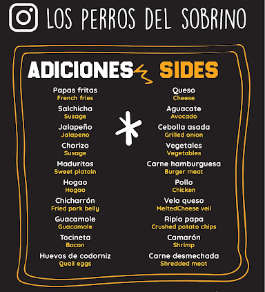 Menu Los Perros Del Sobrino - 1