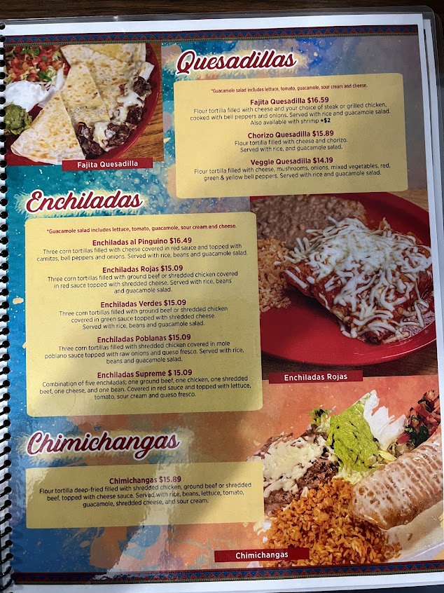 Menu Los Pinguinos Mexican Restaurant - 1