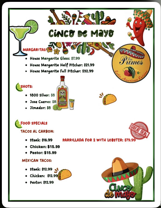 Menu Los Primos Latin American Cuisine - 6