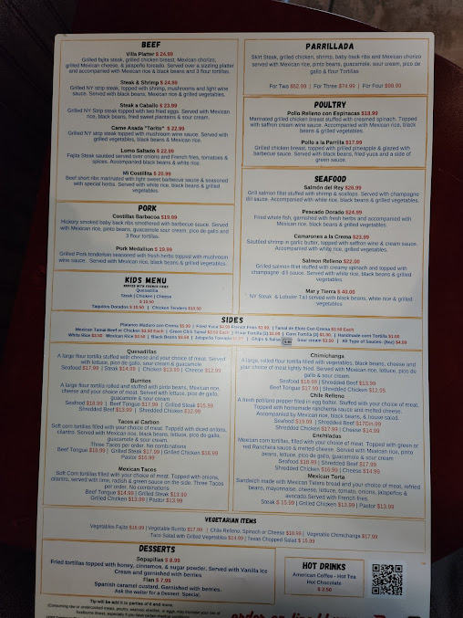 Menu Los Primos Latin American Cuisine - 8